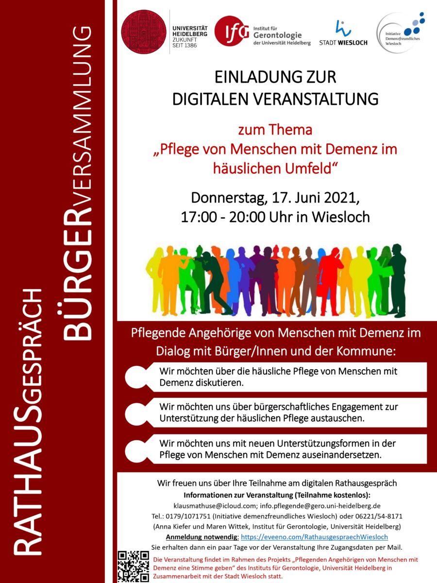 Einladung zum digitalen Rathausgespräch in Wiesloch – Besucherinnen und Besucher