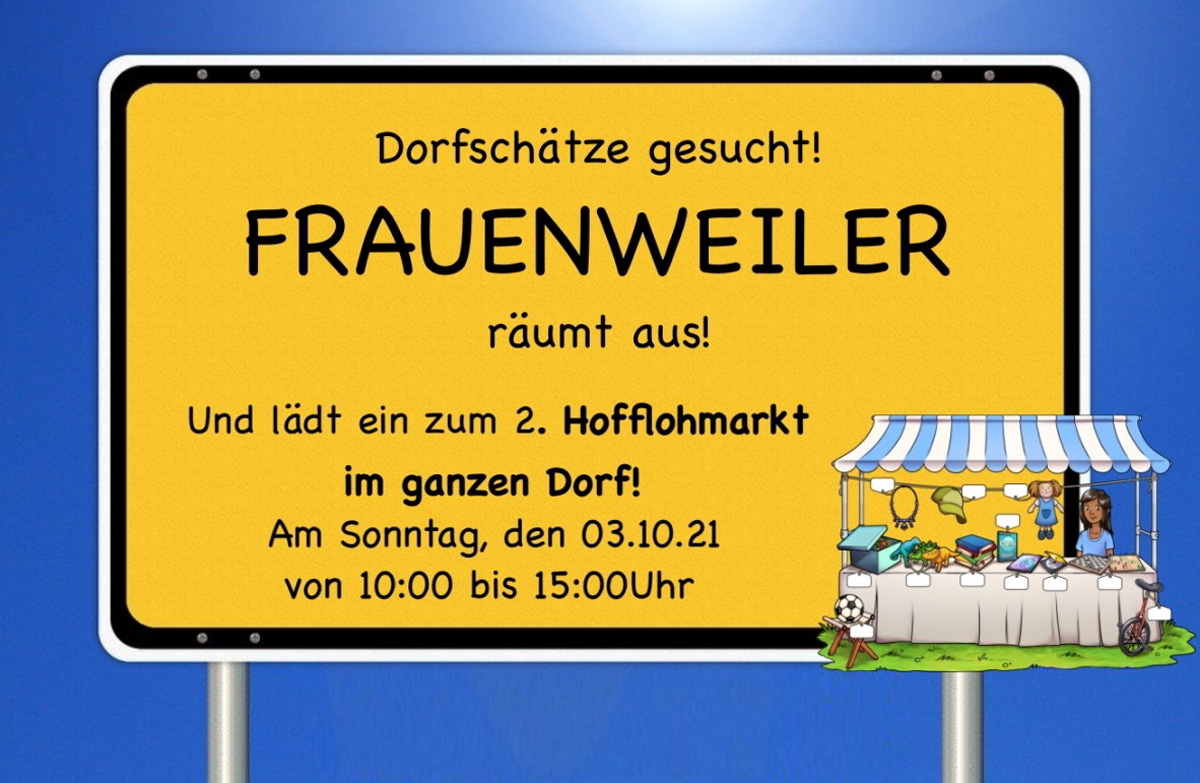 Morgen: Schnäppchenjäger aufgepasst: 2. Dorf-Hofflohmarkt in ganz Frauenweiler
