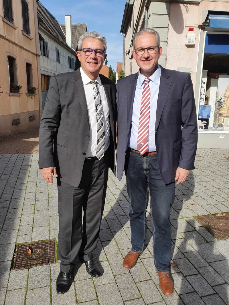 Bürgermeister Eric Pensalfini aus St. Max trifft erstmals Matthias Renschler