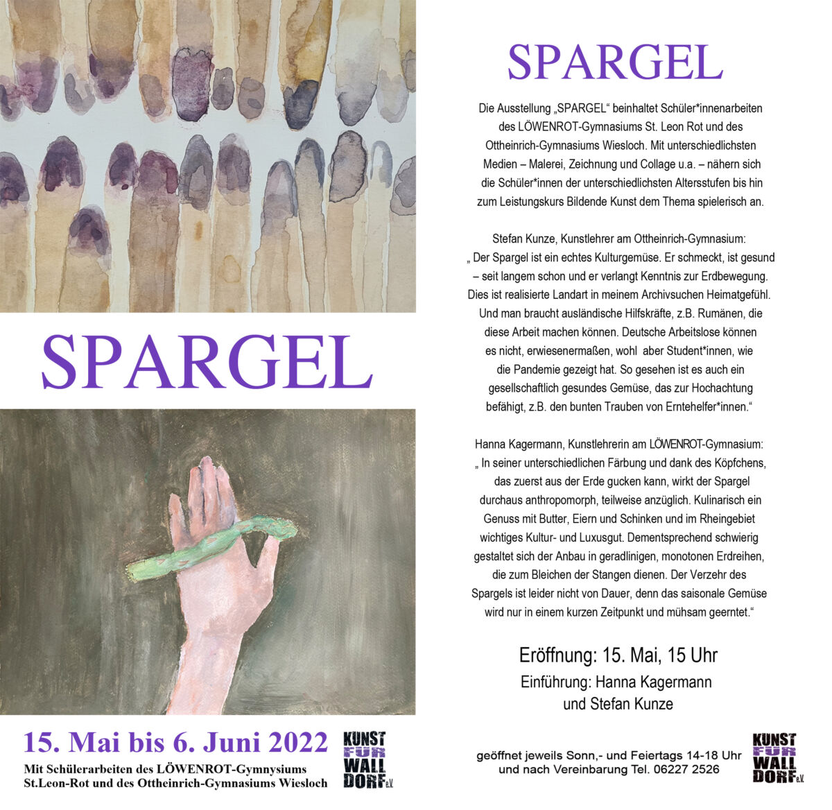„Spargel“ – Ausstellung in der Galerie Alte Apotheke – Vernissage am 15. Mai