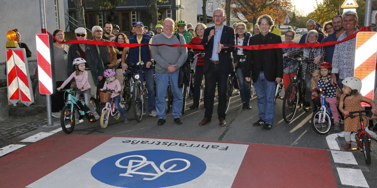 Eröffnung der ersten Fahrradstraße in Walldorf