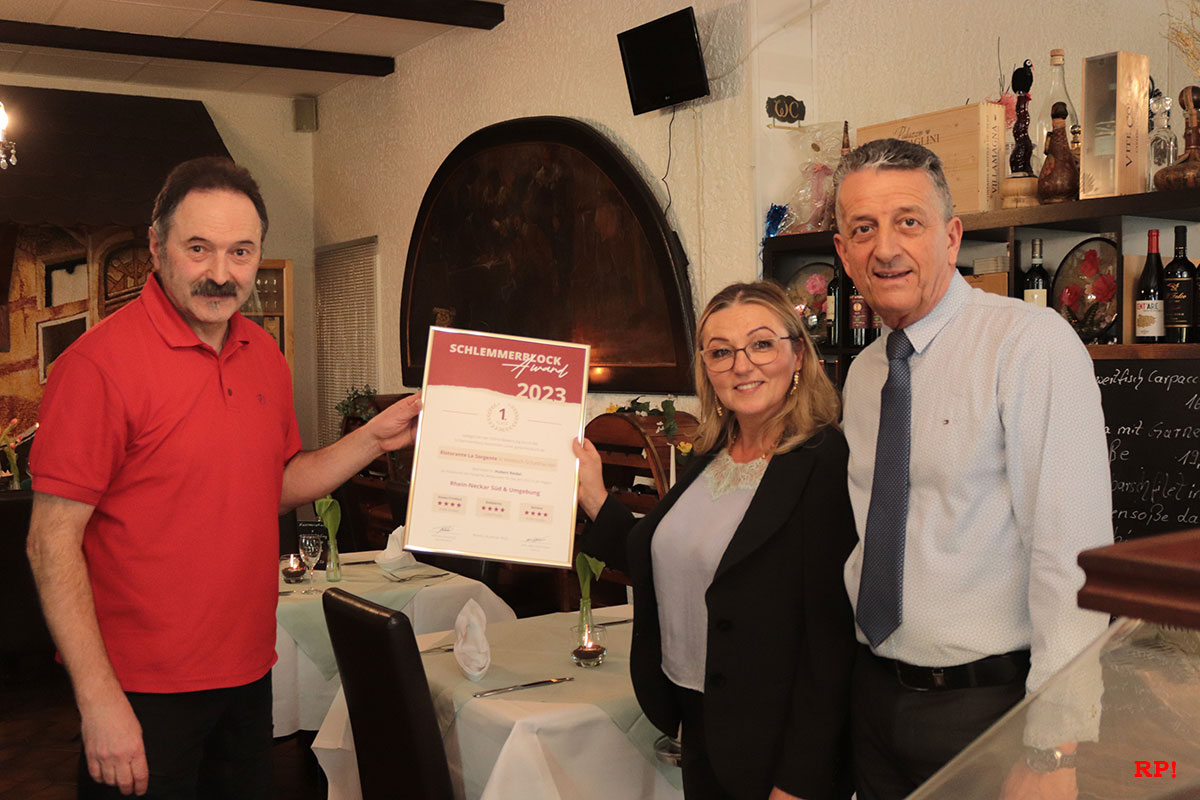 Schlemmerblock-Award 2023 – Gewinner Rhein-Neckar Süd & Umgebung: Restaurant La Sorgente in Wiesloch-Schatthausen
