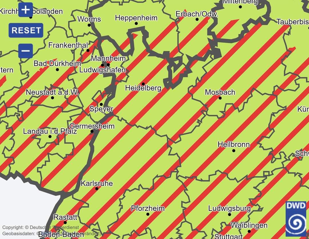 Deutscher Wetterdienst: Warnung vor schwerem Gewitter 