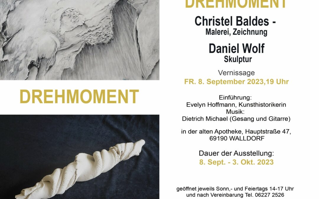 „Drehmoment“ – Ausstellung in der Galerie Alte Apotheke