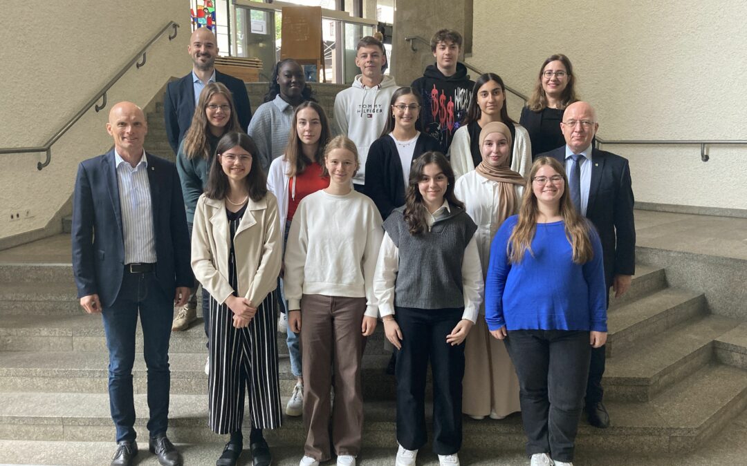 Stadt Wiesloch begrüßt neue Auszubildende 2023