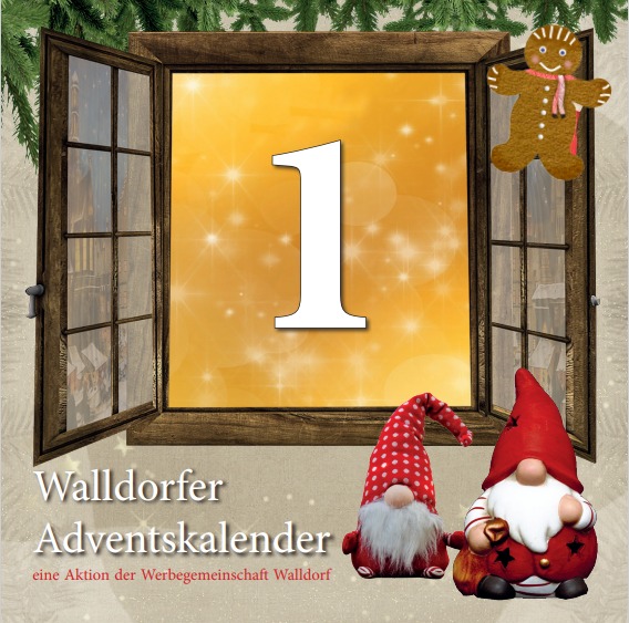Ab morgen, 01. Dezember: Adventskalender der Werbegemeinschaft Walldorf