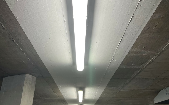 Walldorf: Tiefgarage Drehscheibe mit moderner LED-Technik ausgestattet