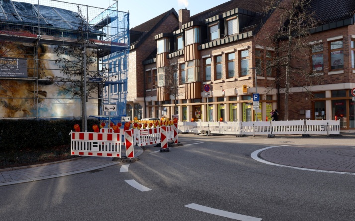 Halbseitige Sperrung in der Bahnhofstraße Walldorf