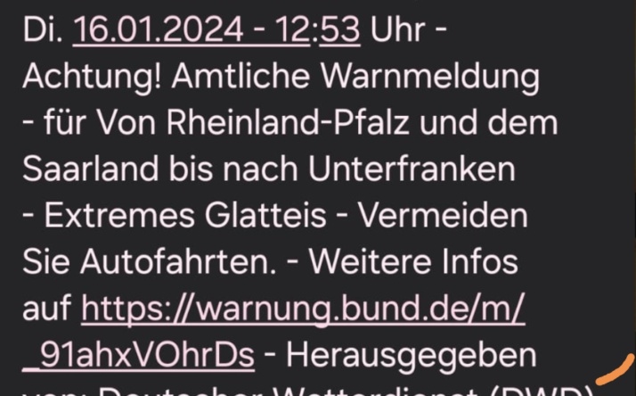 Extremes Glatteis in der Region: Der Wetterdienst warnt