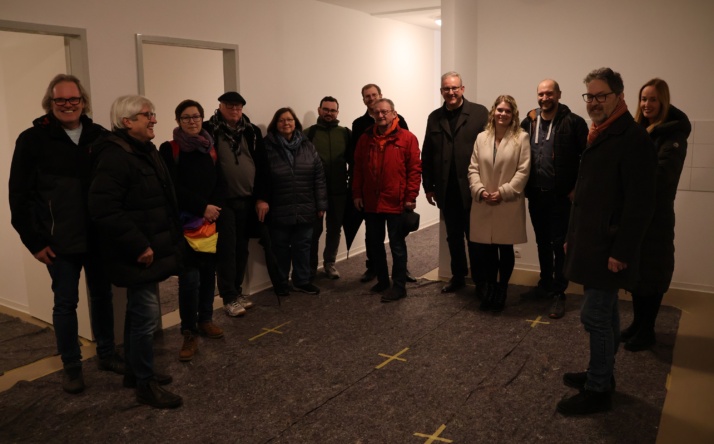 Walldorf: Gemeinderat besucht die Baustelle im Schloßweg