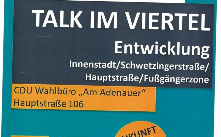 “Talk im Viertel” mit der CDU Wiesloch