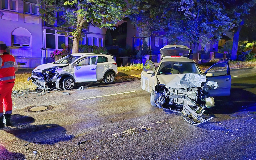 Wiesloch – Frontalzusammenstoß in der Heidelberger Straße