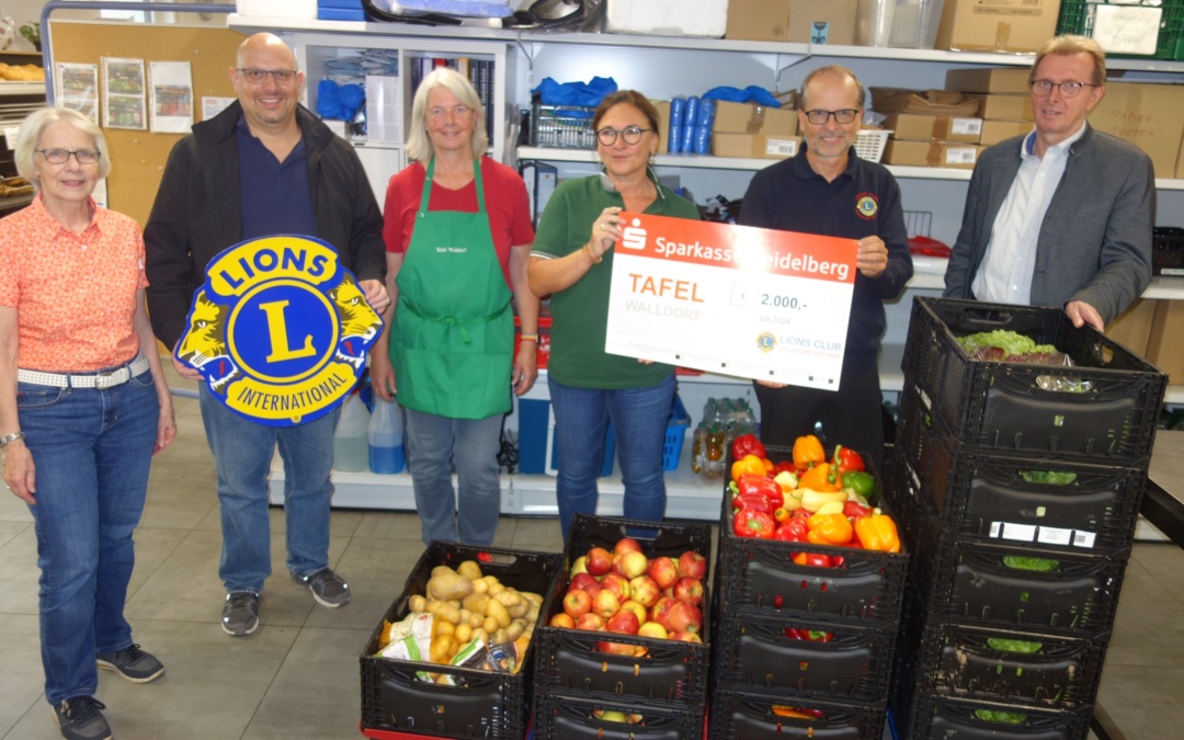 Spende des Lions Club Walldorf-Astoria an die Tafel Walldorf