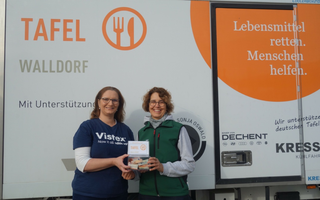 Die Firma Vistex GmbH unterstützt die Tafel Walldorf