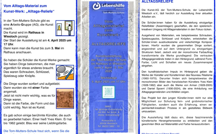 Kunstausstellung der Tom-Mutters-Schule im Rathaus-Foyer