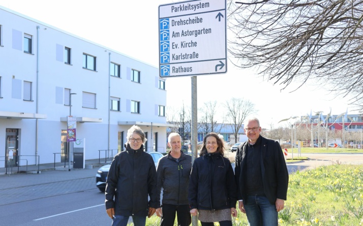 Neues Parkleitsystem in Walldorf in Betrieb