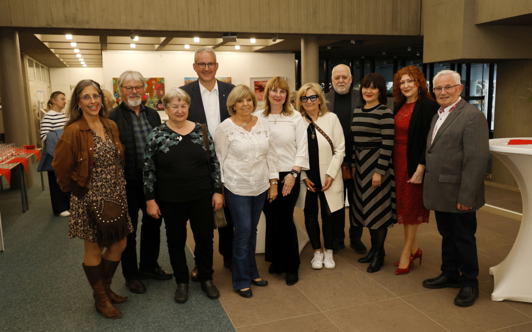 Künstlergruppe eröffnete Ausstellung „Freiraum“ im Rathaus Walldorf