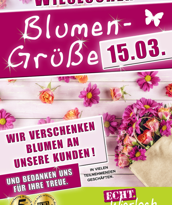 „Wieslocher Blumengrüße“: Blühende Dankeschön-Aktion am 15. März