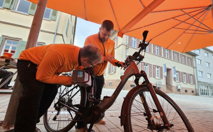 Fahrrad-Codierungsaktion des ADFC in Walldorf