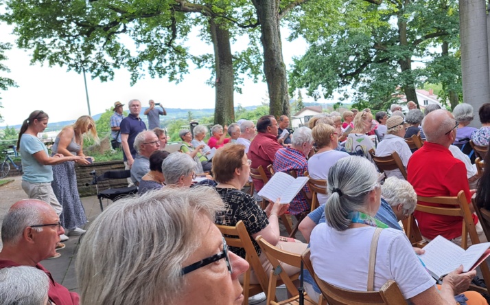 Singen im Gerbersruhpark im Juli