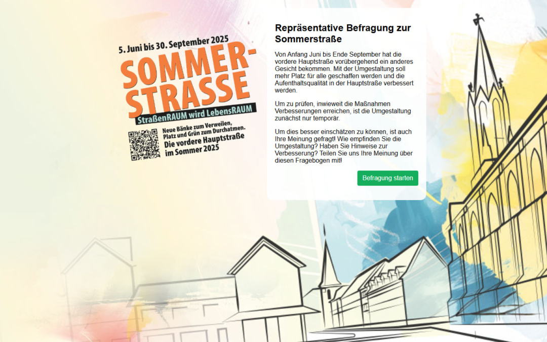 Walldorf: Repräsentative Befragung zur Sommerstraße gestartet