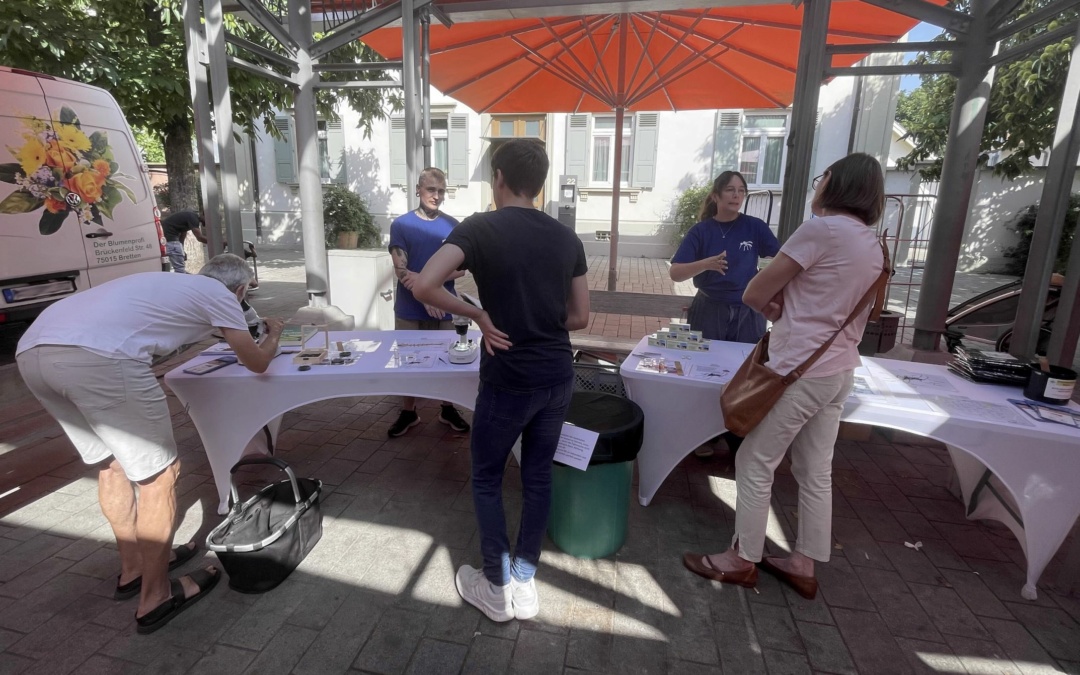 Tigermücke auf dem Wochenmarkt im Fokus