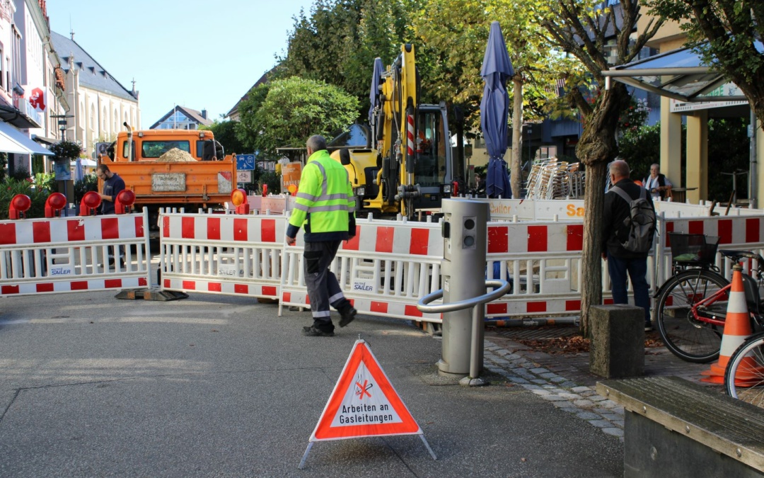 Routinemäßige Überprüfung offenbarte Schaden in der vorderen Hauptstraße in Walldorf