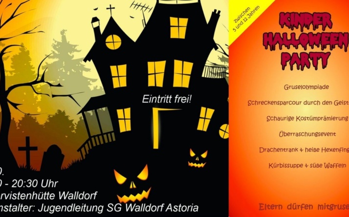 Halloween-Party für Kinder mit der SG Walldorf Astoria