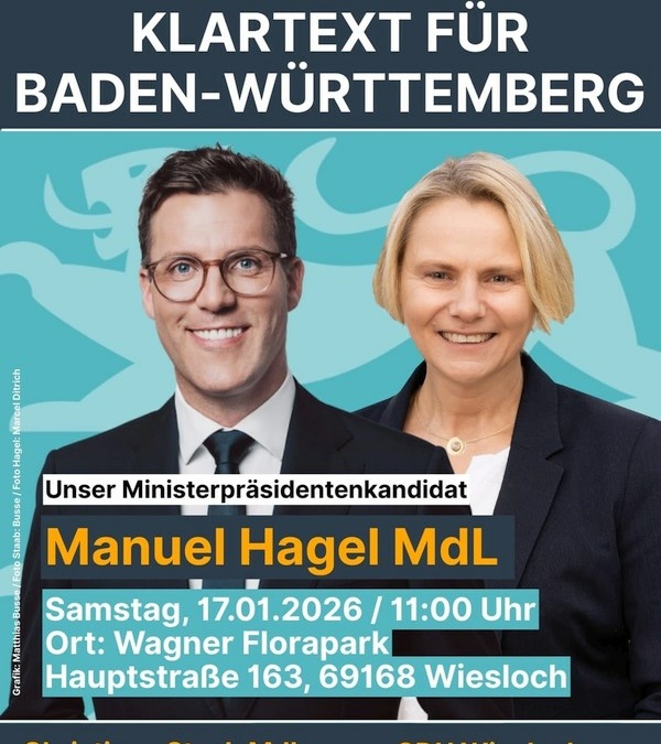 Manuel Hagel am 17. Januar im Wagner Florapark