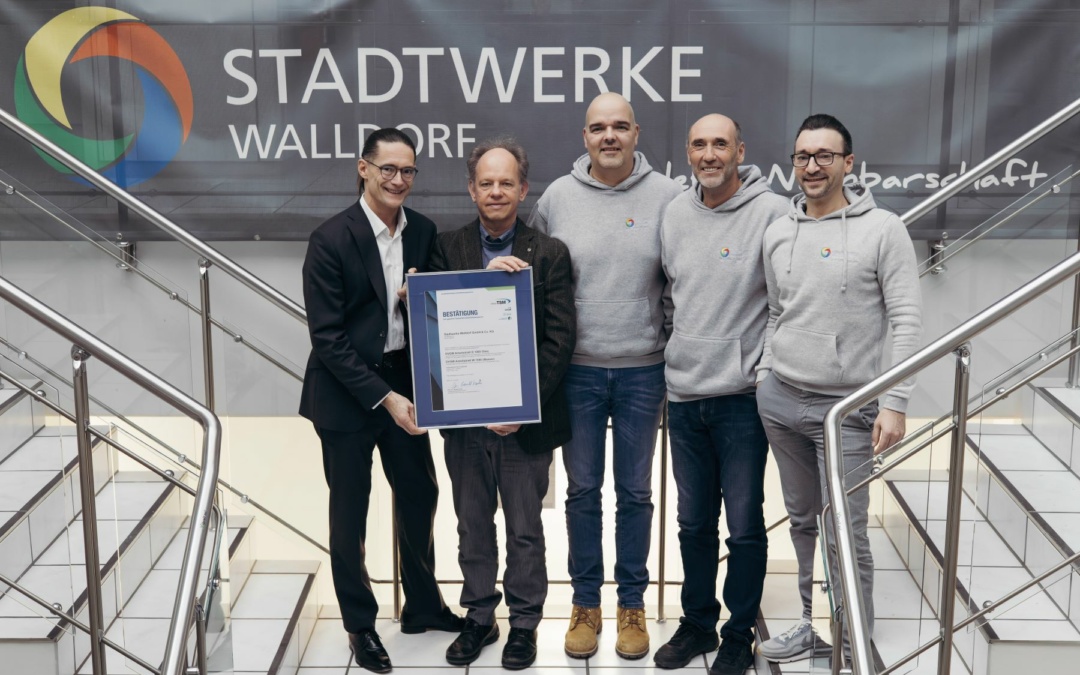 Stadtwerke Walldorf erhalten TSM-Bestätigung für Gas, Wasser und Strom