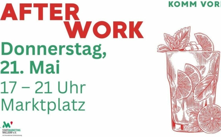 Walldorf: After-Work-Event auf dem Marktplatz am 21. Mai