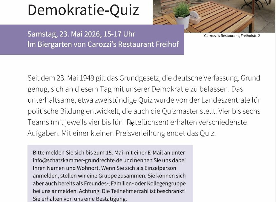 Demokratie erleben: Quiz zum Tag des Grundgesetzes