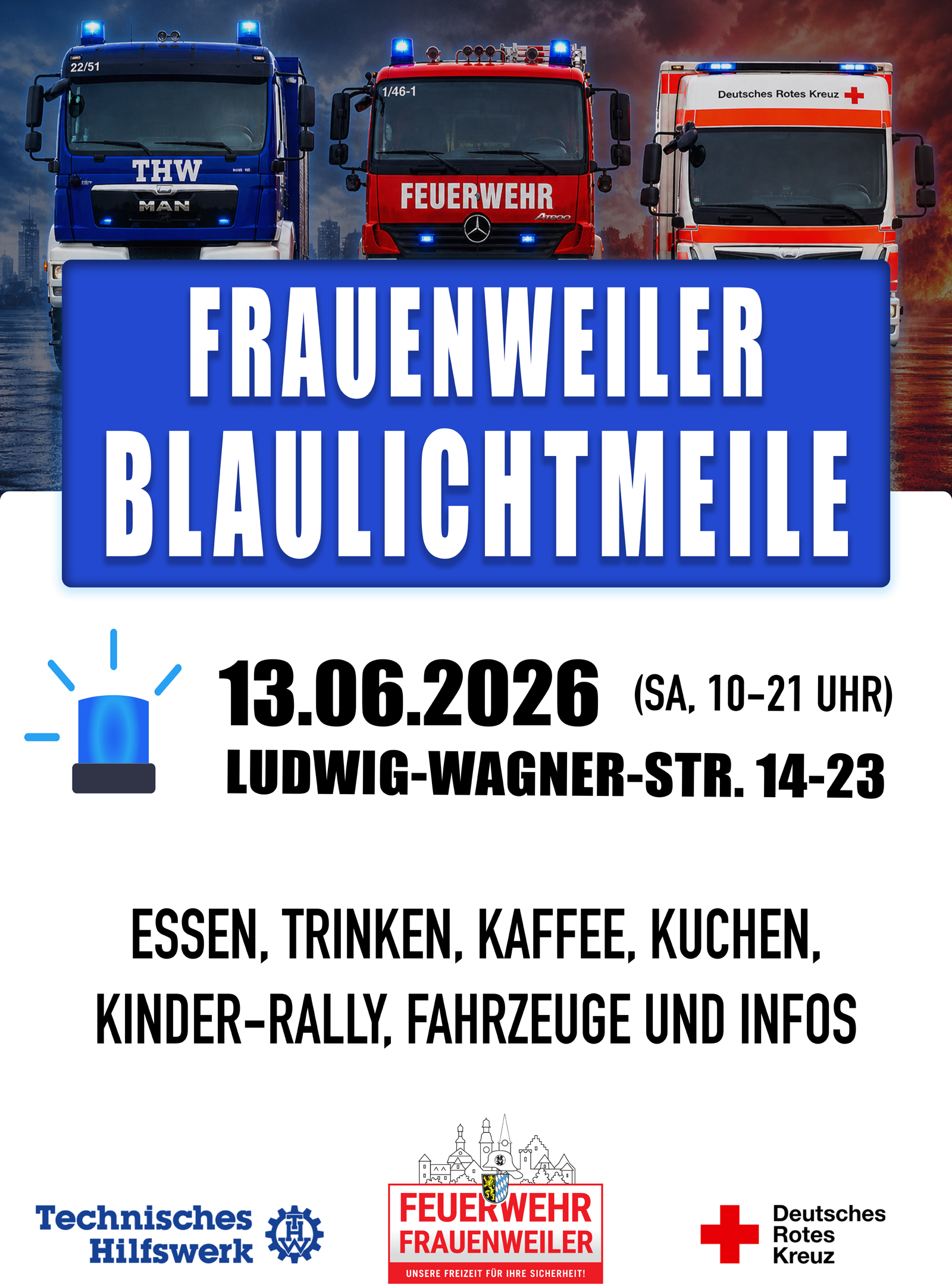 Plakat Blaulichtmeile