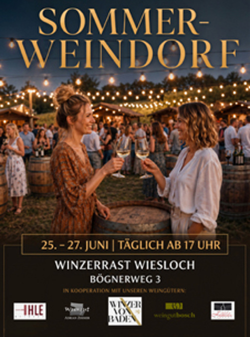 Sommer-Weindorf in Wiesloch lädt zu genussvollen Abenden ein