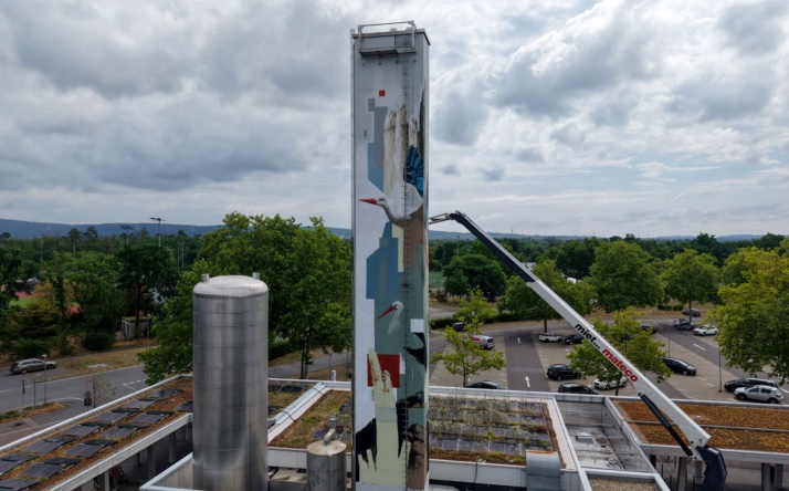 Walldorf: Blockheizkraftwerk wird zur Kunstfläche